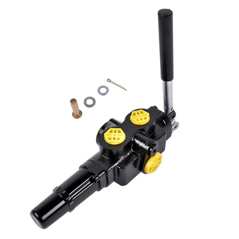25 GPM Hydraulic Log Splitter Valve With 3500 PSI Rating, Directional Control With Auto Return Detent Lever and Work Ports