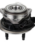 Front view of Front 4WD Wheel Hub Bearing Assembly With ABS Direct OEM Replacement Bolt On For Ford Explorer 1995 To 2001