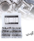 205-Piece M3 To M10 Stainless Steel Rivet Nut Kit With Quick Riveting, Clear Box, For Metal Sheets And Pipes