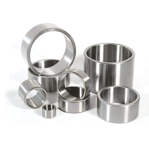 2 Pcs Hardcore Chrome Steel Sleeve Bearings Bushings Built Like A Tank Rock Solid 22 X 28 X 17 Mm Fit Heavy Duty Industrial Wear Resistant Machine Housing with multiple sizes displayed.