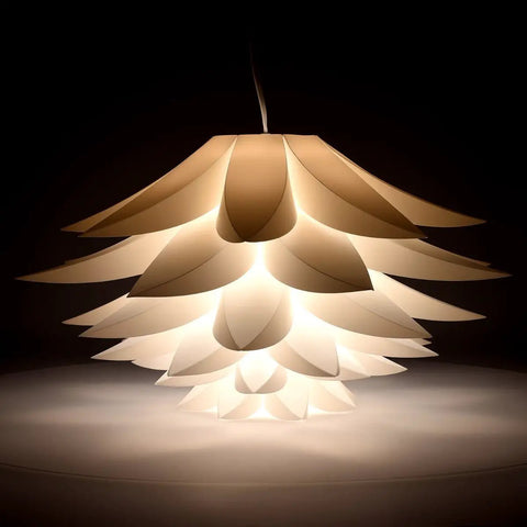 Illuminated pendant lamp shade on 15 Foot Pendant Light Cord Kit With On Off Toggle Switch, E26 Pendant Sockets, Hooks And 2 Prong US Plug