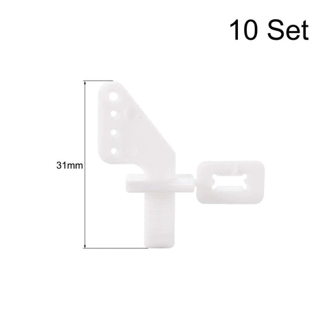 Five Pack Nylon Pin Control Horns And Clevis Kit For RC Model Airplanes And Fixed Wing DIY Parts Electric Aircraft, 4-Hole Design