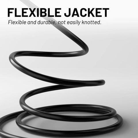 Heavy Duty 6 Ft 14 AWG 3 Prong Industrial Grade Appliance And Power Tool Cord With Open End Pigtail For Home Workshop Use NEMA 5 15P 125V 15A 1875W Black ETL Listed flexible coiled view