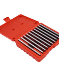 Thin Parallel Bar Set Pro Grade Ten Pairs One Eighth Inch Thick By Six Inch Long Precision Parallels in red storage box