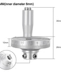 Top Shelf Aluminum Mini Handwheel, Rock Solid Manual Dial, 50Mm Slide Control with 8Mm Bore and engraved scale in silver finish