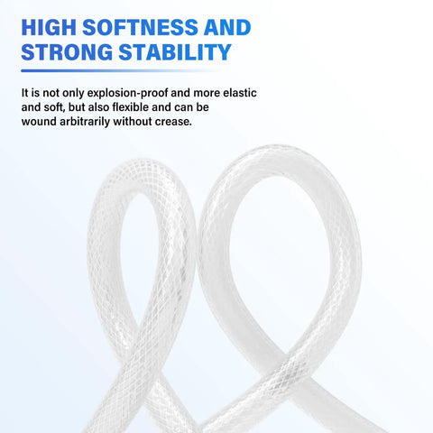 Reinforced Polyurethane Air Tube 12mm OD 10 Meters, Ultra Flexible Air Hose looped to show durability and softness