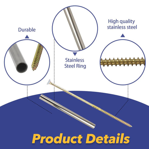 30 Sets White 7 Inch Gutter Screws With Stainless Steel Ferrule Durable Gutter Nails And Spikes Easy To Install Secure Gutter Fasteners