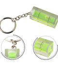 Green for bullseye Square for spirit Level Bubble Inclinometer for PTZ on keychain, compact acrylic design for portability.