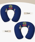 Maine State Flag Print U Shaped Travel Pillow With Memory Foam Core For Neck Support Soft Polyester Cover Front and Back View