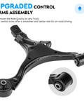 Honda CRV Front Lower Control Arm Kit With Ball Joints And Sway Bar End Links For 2002 To 2006 6 Piece Suspension Set K640399 K640400 K80223 K90454 K90455 Left And Right black steel control arm with bushings