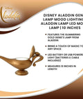 Aladdin Genie Lamp LED Mood Light 10 Inch Blue And White Mood Lighting Figure Collectible Genie Lamp Decor Epic Glow Night Light For Fans And Collectors