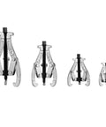 4 Piece Gear Puller Kit With 3 4 6 8 Inch Spreads, 2 Or 3 Reversible Jaws for horizontal and vertical pulling of gears, pulleys and bearings