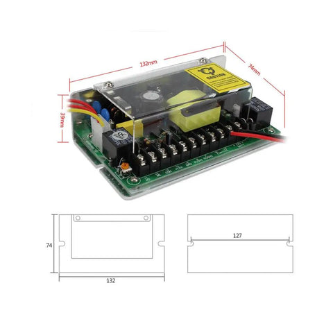 Universal Door Access Power Supply Controller AC 110 To 240V DC 12V 5A Worldwide Voltage For EM Locks Access Controllers Exit Push Buttons And RFID Readers
