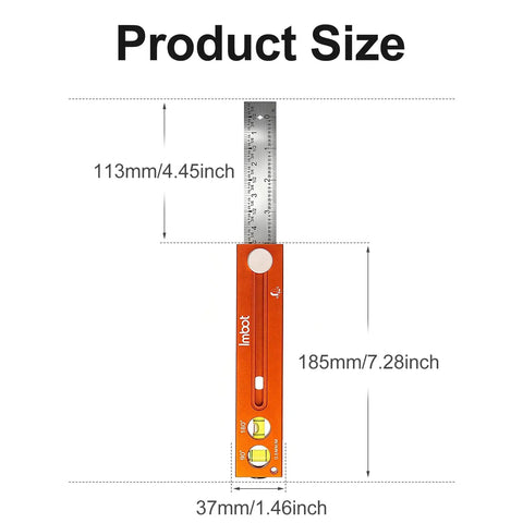 Heavy Duty Adjustable Leveling Marking Ruler With Dual Bubble Levels For Quick Plumb Alignment Hella Durable Aluminum Alloy Build Beat Down Ready To Handle Drops While Serving Up Sick Precision On Every Carpentry And Woodworking Job Site