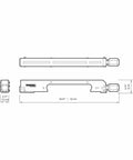 Diagram of Universal Tool Mount System For Garage, Shop, Or Jobsite With Heavy-Duty Wall And Surface Mounting, dimensions shown.