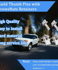Five Pairs Engine Cover Retainers And Shield Thumb Pins With Screws And Nuts Replacement Clips That Drop In And Fit Ford F150 Edge And Explorer W716006S439 BB5Z00817A