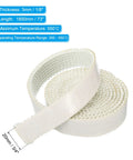 PATIKIL white fiberglass wood stove gasket, flat seal rope, coiled roll, 73 inches long, 3 mm thick, self-adhesive