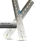 Two Piece Aluminum DIN Rail Slotted For Hardware Component Mounting RoHS Compliant 13 Inches Long 35mm Wide 7.5mm High DIY Friendly