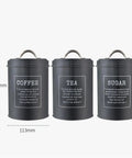 Metal Coffee Canister Set Of 3 With Tight Seal Lids These Wide Mouth Kitchen Food Storage Jars Are A Flat Out Home Run Keeping Coffee Beans Sugar Tea Nuts And Herbs Fresh On Your Counter Zero Sweat.