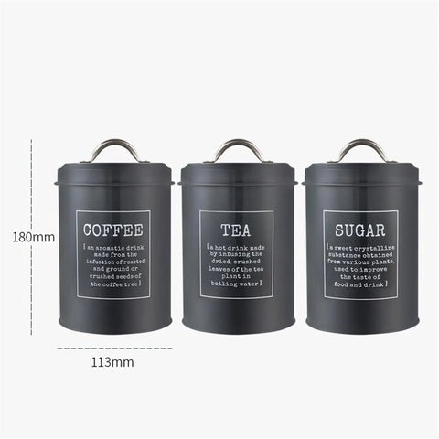 Metal Coffee Canister Set Of 3 With Tight Seal Lids These Wide Mouth Kitchen Food Storage Jars Are A Flat Out Home Run Keeping Coffee Beans Sugar Tea Nuts And Herbs Fresh On Your Counter Zero Sweat.