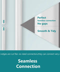 Seamless connection of Paintable Mini Cord Cover For One Wire Self Adhesive Cable Concealer Channel Long 153 Inch White
