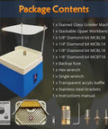 No Sweat Heavy Duty Dual Layer Portable Stained Glass Grinder With Four Size Diamond Bits And Smooth 4200 Rpm Motor Featuring Auto Water Feed for contents layout.