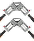 Two Pack Right Angle Corner Clamps With Double Handle Grip 90 Degree Aluminum Alloy For Woodworking