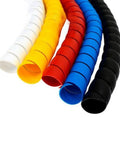 Assorted cable protectors including Red Spiral Cable Protector Sleeve 2M 8mm Inside Diameter Flexible Wire Organizer And Cable Management Wrap