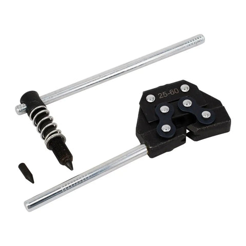 Roller Chain Breaker Detacher Cutter Splitter Tool For Chain Sizes 25 35 41 40 50 60, metal tool with handles and extra pin
