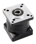 Beefy Planetary Gear Reducer for NEMA 42 stepper motors, 30 to 1 reduction, 110mm hollow output gearbox, compact design