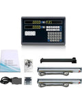 Top Shelf Two Axis Digital Calipers Readout Kit Featuring 2 Precision Linear Encoder Scales Heavy Duty Alloy Measuring Gauge For Kickass Shop Jobs with display unit and scales.