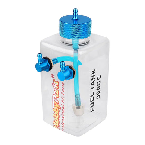 Preassembled RC Gas Fuel Tank For Gasoline Planes And RC Engines, 300cc Capacity, Durable Plastic Body With Aluminum Cap