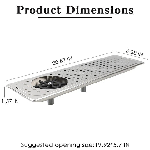 Sleek Countertop Glass Cleaning Machine For Bustling Cafes And Dive Bars Heavy Duty Rust Proof Stainless Steel Pitcher And Cup Washer Drain Groove Dimensions