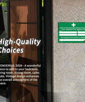 12 By 8 Inch Aluminum First Aid Contact Information Metal Sign For Offices And Your Pad on textured wall