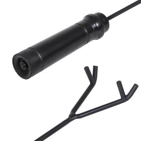 Detailed close-up of poker tool for 22 Inch Portable Fire Pit For Outdoor Wood Burning Steel Construction