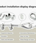 Vinyl Coated Wire Rope Kit For Easy String Lights Hanging 50ft Stainless Steel Cable 7x7 Strand Core installation diagram