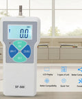 SF 500 500N Digital Force Tester Push And Pull Dynamometer With 100 240V Power High Precision Sensor Fast Readouts And Long Battery Life Ideal Workhorse For Lab And Shop Testing on tabletop