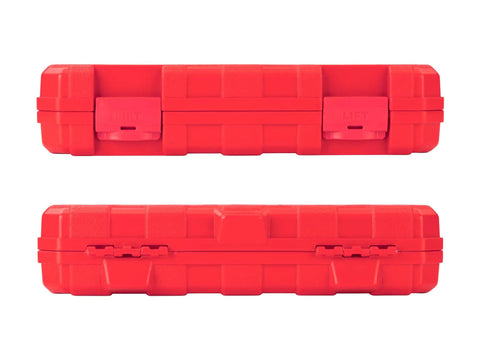 Red sturdy carry case for 3/8 Inch Drive Deep Six Point Impact Socket Set, 19 Piece Metric Range From 6 To 24 mm