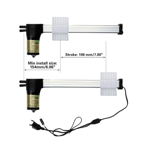 Straight Up Heavy Duty Power Recliner Motor For Lift Chairs DL DT1006A Replacement Linear Actuator with 198mm stroke and 154mm base.