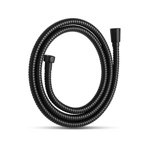 Kink Free Stainless Steel Shower Hose 60 Inch Matte Black With Brass Insert And Nut Anti Kink Flexible Handheld Shower Attachment