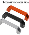 Aluminium Alloy Rectangular Pull Handle Set Of Two For 30 Series in black, silver, and orange finish for doors, windows, and furniture