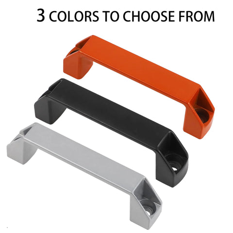 Aluminium Alloy Rectangular Pull Handle Set Of Two For 30 Series in black, silver, and orange finish for doors, windows, and furniture