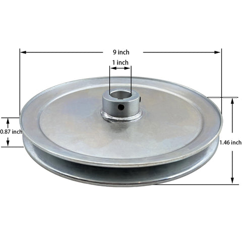 AB900 1 Single Groove Web Pulley 9 Inch Outside Diameter 1 Inch Bore For V Belt A B 5L 4L AX BX Carbon Steel Zinc Plated Motor Pulley Built Tough For Smooth Power Transmission Durable Performance