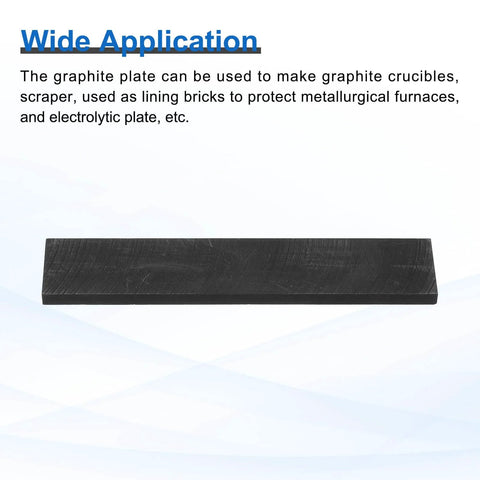 Heavy Duty Rectangle Graphite Block Set 100X20X4mm High Purity Graphite Electrodes Plates Sheets For Metal Melting Casting And Electrolysis