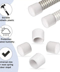 10 Pack Door Stopper Rubber Tips 0.39 Inch Inner Diameter Door Stop Caps For Wall And Floor Protection, white rubber tips