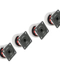 Heavy Duty Leveling Casters 4 Pack Slick Retractable Machine Wheels 1.5 Inch Nylon Aluminum Alloy shown from a top angle.