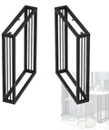 Top Shelf Iron Table Legs With Bolt On Flange, Black Coated Steel Base, Heavy Duty Replacement Desk Kit, modern design, ideal for home workshop.