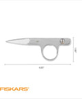 4.5 Inch Knife Edge Thread Nippers With Spring Action, Stainless Steel Fabric Scissors, Chrome Plated Nickel Finish, Side View
