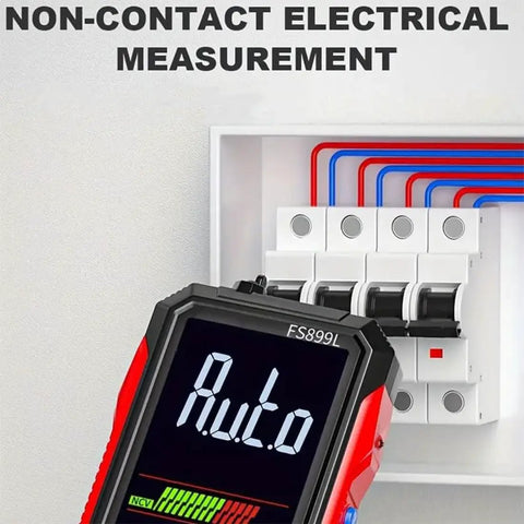 True RMS 6000-Count Digital Voltmeter And USB Rechargeable Auto Ranging Multimeter with large color screen near circuit breakers