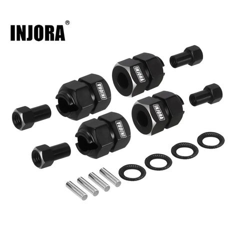 Beefy Brass Wheel Hex Set 9mm Thick And 5mm Extension With Nuts For TRX4M 1/18 RC Cars Boosts Weight To Lower Center Of Gravity